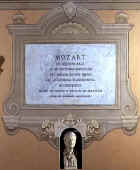 Inscrizione a ricordo dell'esame di Mozart all'Accademia Filarmonica di Bologna (1770)