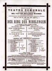 Manifesto per la rappresentazione dell''Anello del Nibelungo di Richard Wagner 