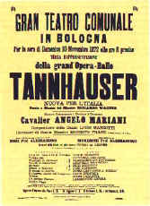 Manifesto per la terza rappresentazione di Tannhäuser