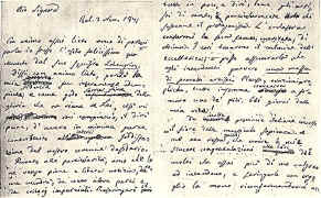 Minuta di una lettera di Angelo Mariani a Wagner. Bologna, 2 novembre 1871 